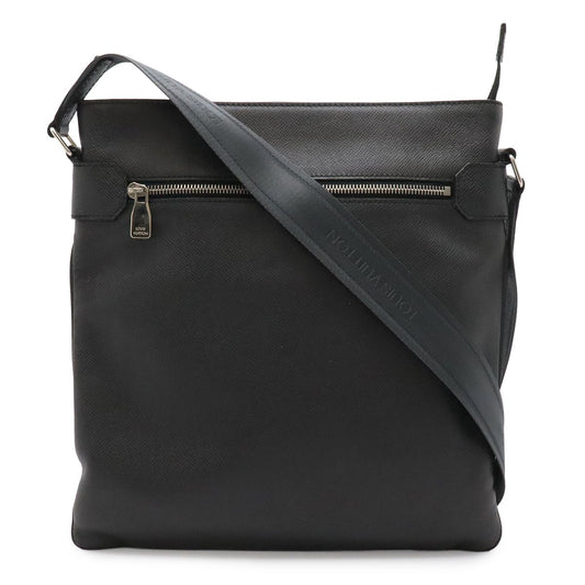 Louis Vuitton Taiga Sasha Shoulder Bag Crossbody Depth Leather Ardoise Black