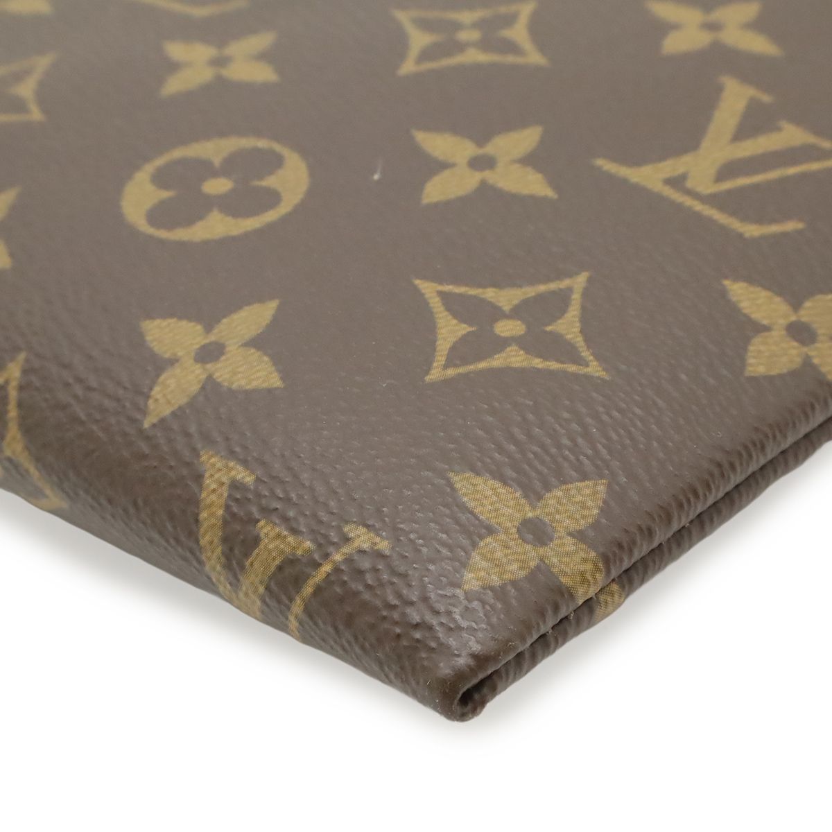 Louis Vuitton Monogram Macassar Pochette to Go Clutch Case Brown Black — view 3