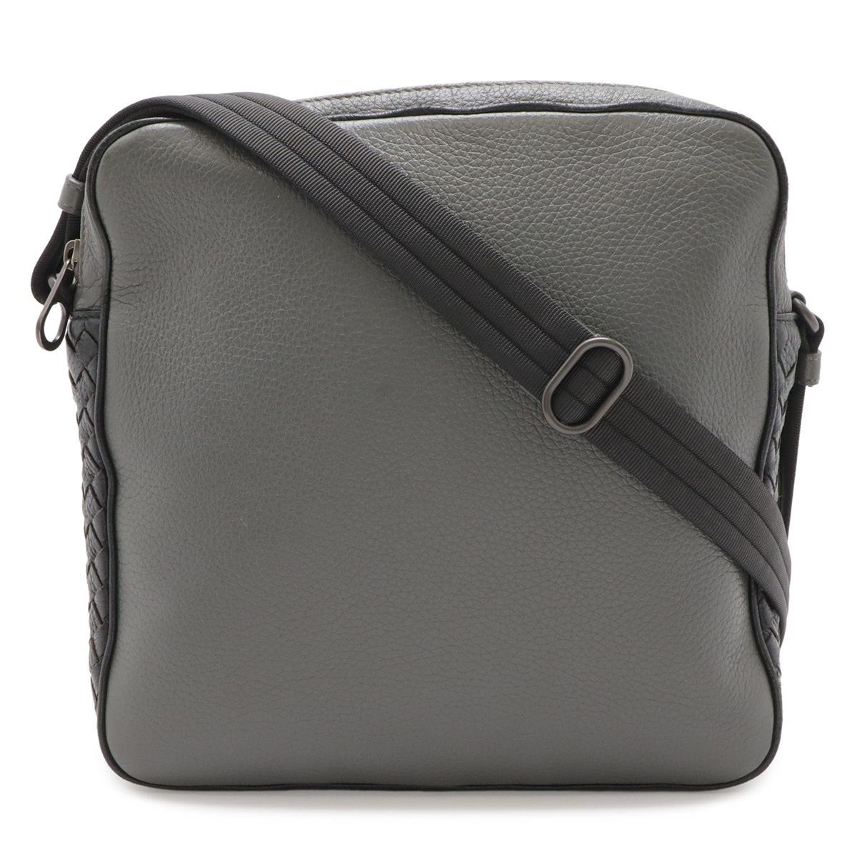 Bottega Veneta Intrecciato Shoulder Bag Black