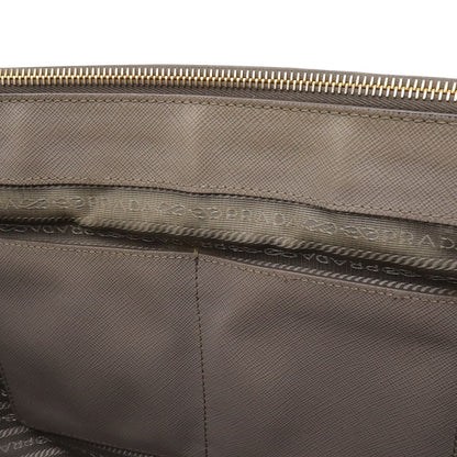 Prada Galleria 2-Way Shoulder Bag Crossbody Saffiano Leather Argilla Gray Ju — view 9