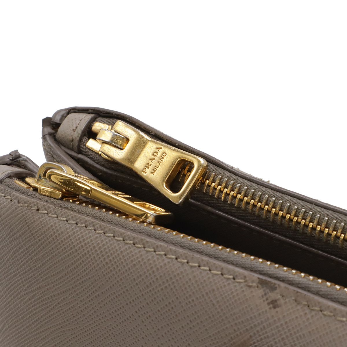 Prada Galleria 2-Way Shoulder Bag Crossbody Saffiano Leather Argilla Gray Ju — view 4