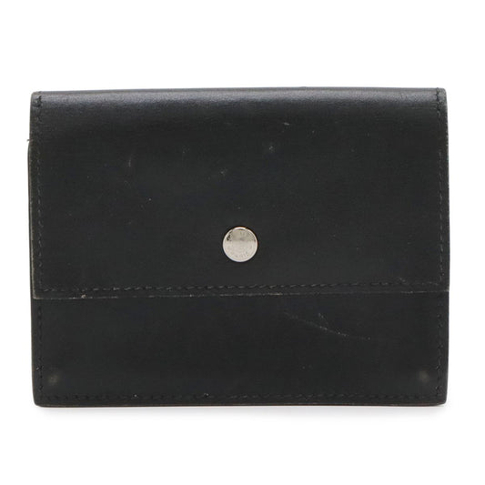 Hermes Sakura Series Button Card Case Business Holder Box Calf Leather Black