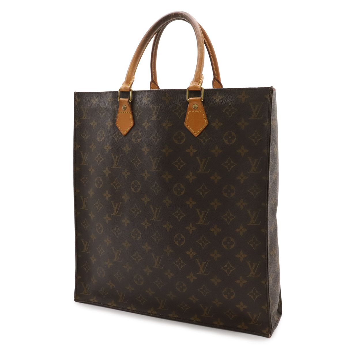 Louis Vuitton Monogram Sac Plat Tote Shopping Business Square — view 2