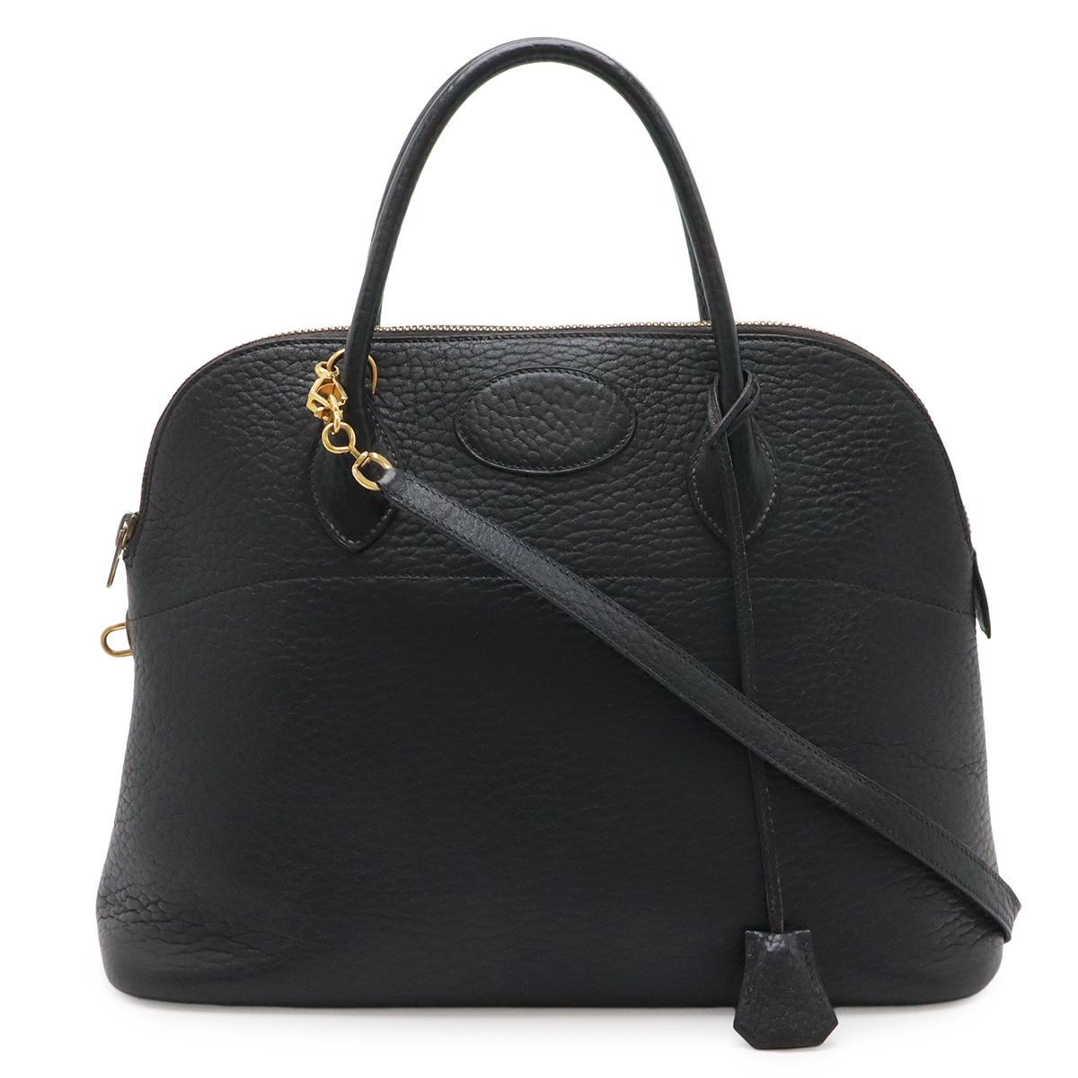 Hermes Bolide 35 2-Way Shoulder Bag Fjord Black Gold