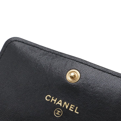 Chanel 19 Quilted CC Logo Chain Coin Purse Strap Lambskin Leather Black — view 8