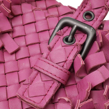Bottega Veneta Intrecciato Fringe Tote Shoulder Bag Leather Purple Pink — view 5