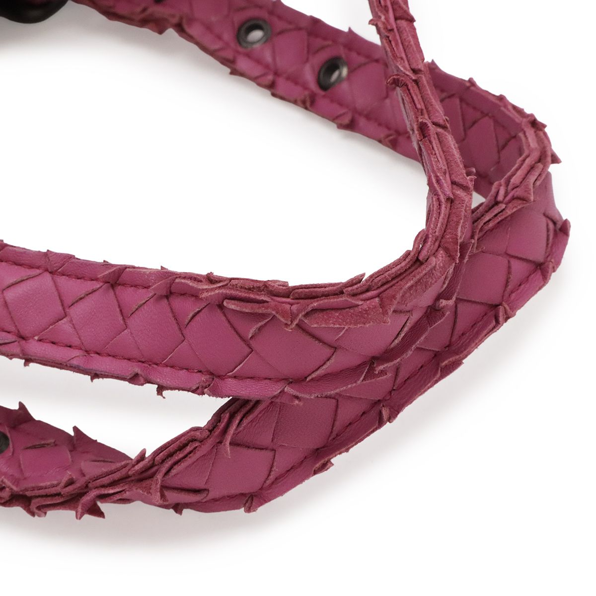 Bottega Veneta Intrecciato Fringe Tote Shoulder Bag Leather Purple Pink — view 4