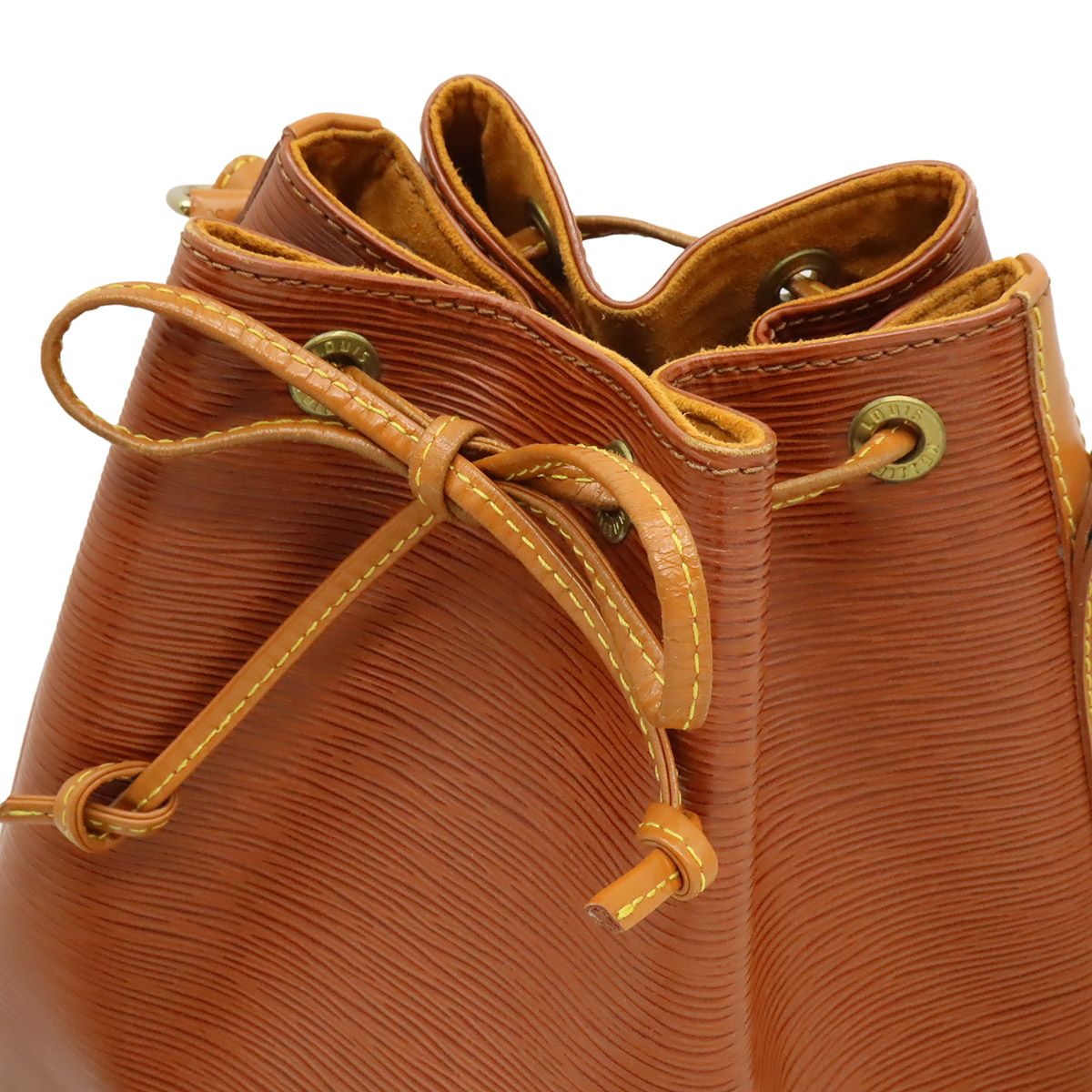Louis Vuitton Epi Noe Drawstring Shoulder Bag Bicolor Leather Kenya Brown — view 4