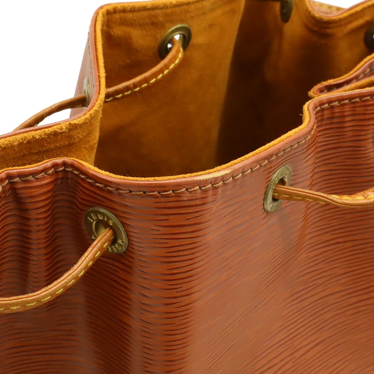 Louis Vuitton Epi Noe Drawstring Shoulder Bag Bicolor Leather Kenya Brown — view 6