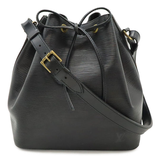 Louis Vuitton Epi Petit Noir Shoulder Bag Drawstring Black