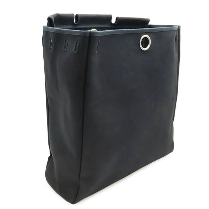 Hermes Herbag MM 2-Way Shoulder Bag Toile Officier Leather Black Silver — view 9