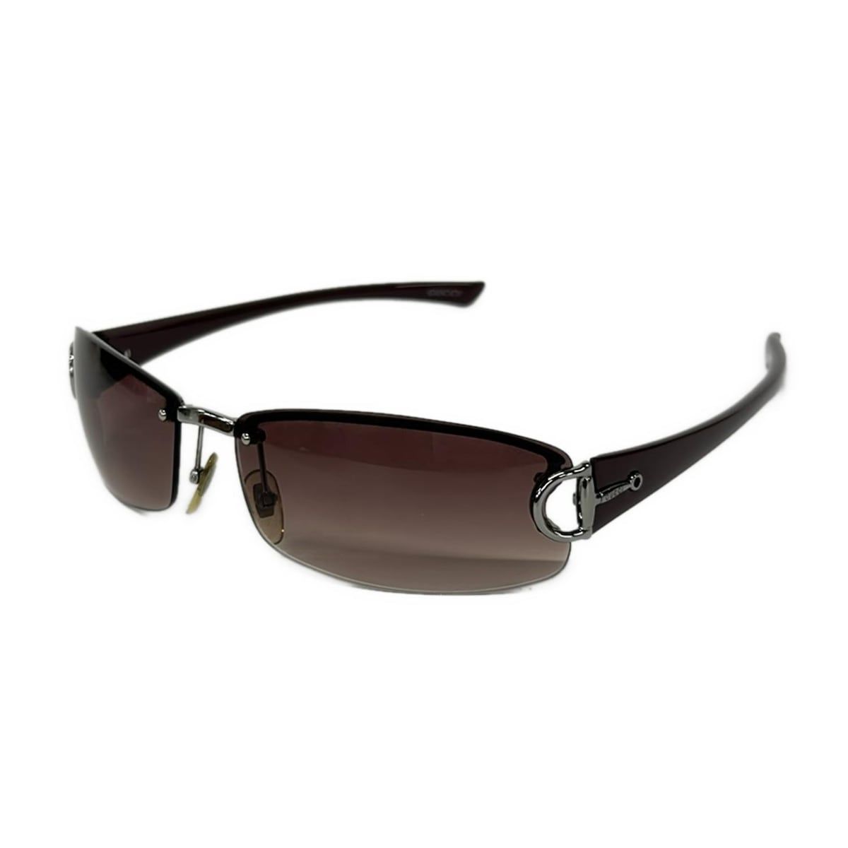 Gucci Sunglasses S Dark Brown Bordeaux Horsebit Eyewear