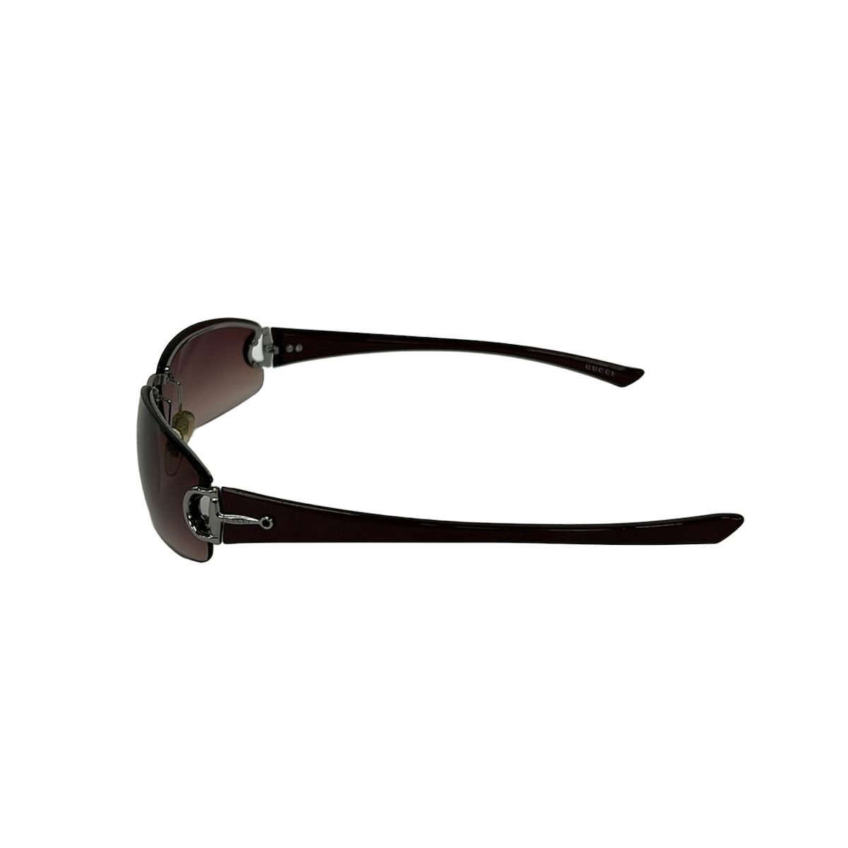 Gucci Sunglasses S Dark Brown Bordeaux Horsebit Eyewear — view 2