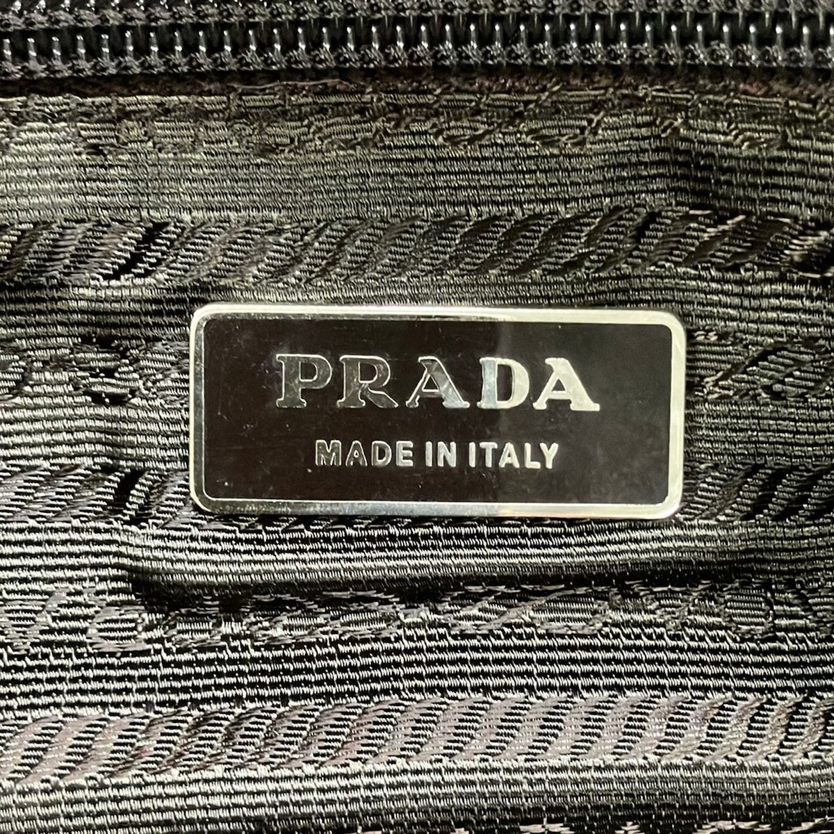 Prada Shoulder Bag Dark Green Black Leather — view 8