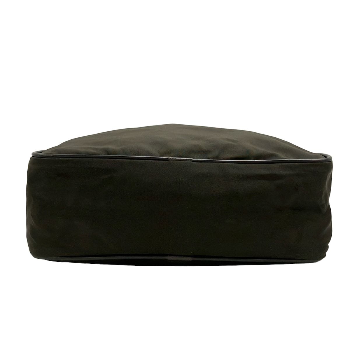 Prada Shoulder Bag Dark Green Black Leather — view 5