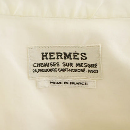 Hermes Half Zip Shirt White Cotton — view 7
