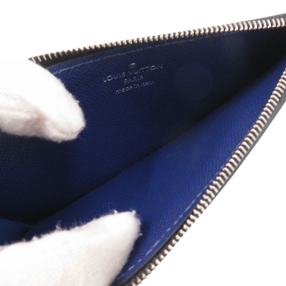 Louis Vuitton Coin Card Holder Taigarama IC Leather Blue — view 5