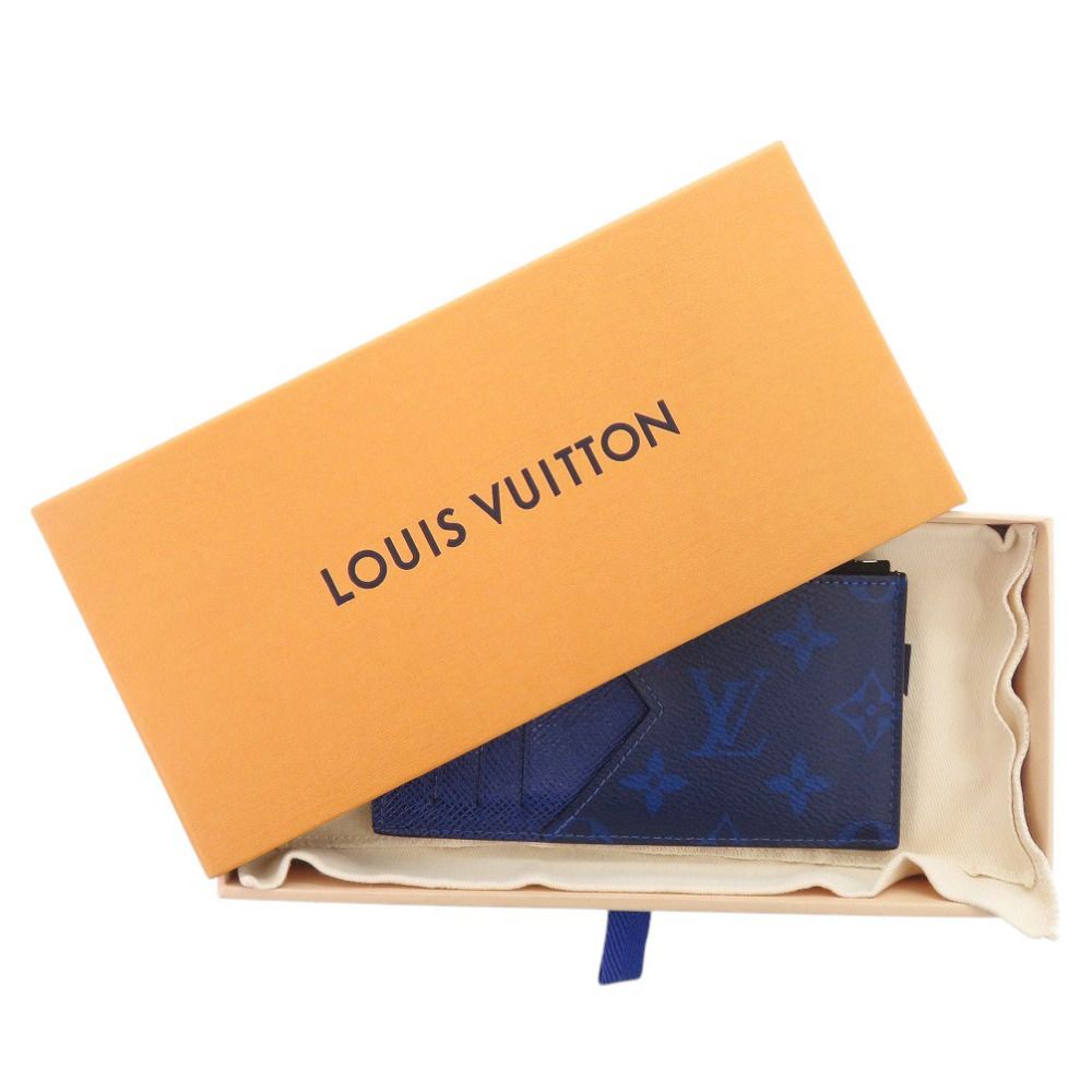 Louis Vuitton Coin Card Holder Taigarama IC Leather Blue — view 2