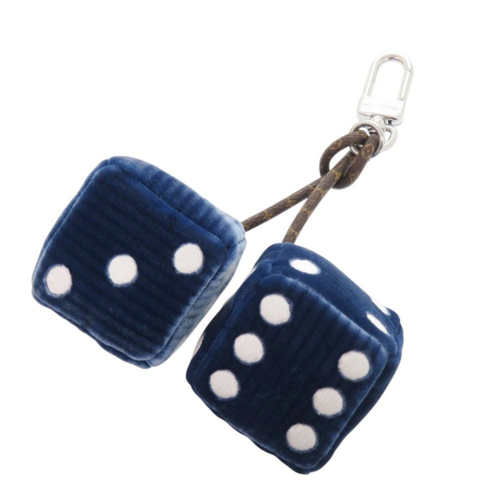 Louis Vuitton Lucky Dice Velvet Navy Key Holder Bag Charm
