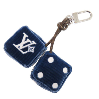 Louis Vuitton Lucky Dice Velvet Navy Key Holder Bag Charm — view 3