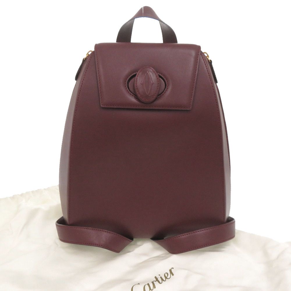 Cartier Must Line Leather Bordeaux Backpack — view 2