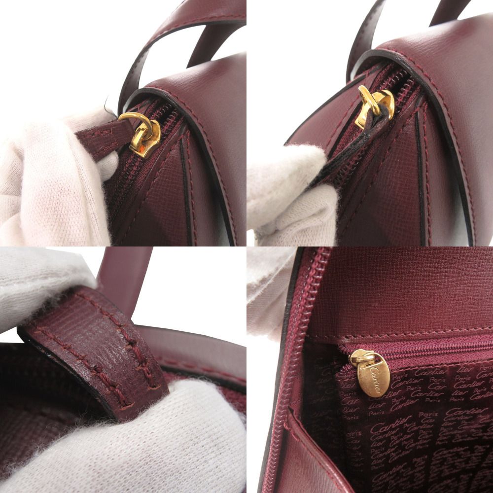 Cartier Must Line Leather Bordeaux Backpack — view 7