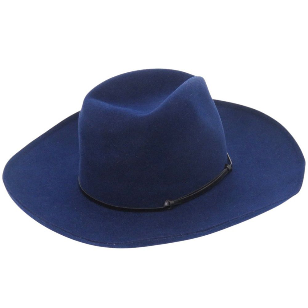 Hermes Rabbit Felt Leather Navy Hat — view 2