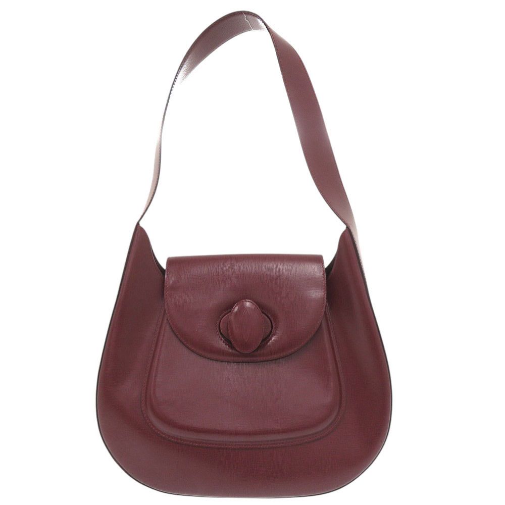 Cartier Must Line Leather Bordeaux Shoulder Bag