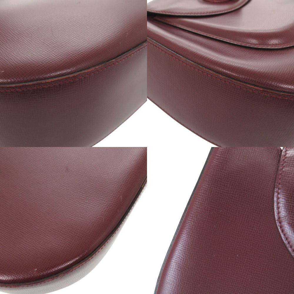 Cartier Must Line Leather Bordeaux Shoulder Bag — view 7