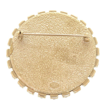 Chanel Camellia Drawing Metal Line Stone White Brooch — view 3
