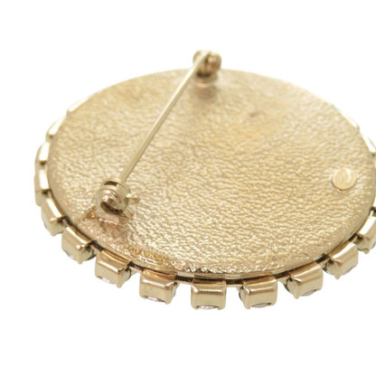 Chanel Camellia Drawing Metal Line Stone White Brooch — view 7