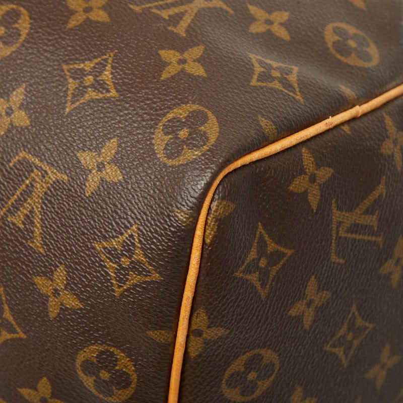 Louis Vuitton Monogram Keepall 50 Boston Bag Brown Leather — view 7