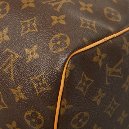 Louis Vuitton Monogram Keepall 50 Boston Bag Brown Leather — view 7
