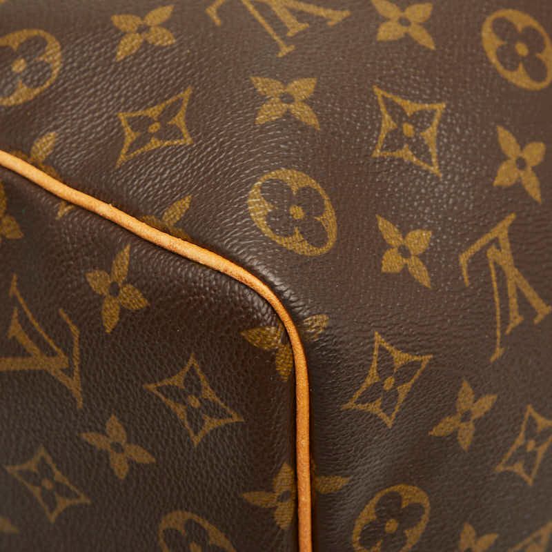 Louis Vuitton Monogram Keepall 50 Boston Bag Brown Leather — view 6