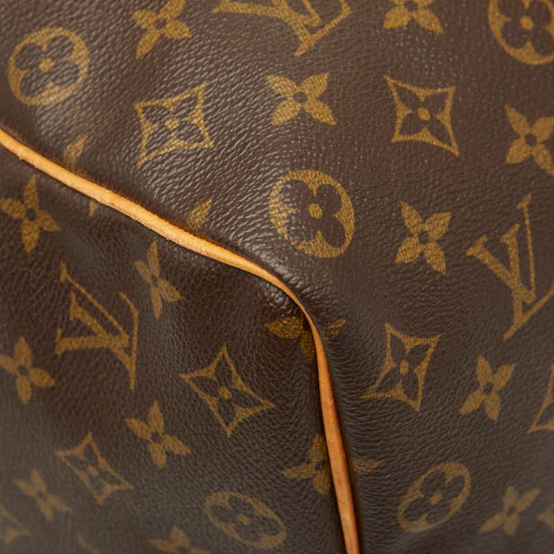 Louis Vuitton Monogram Keepall 50 Boston Bag Brown Leather — view 4