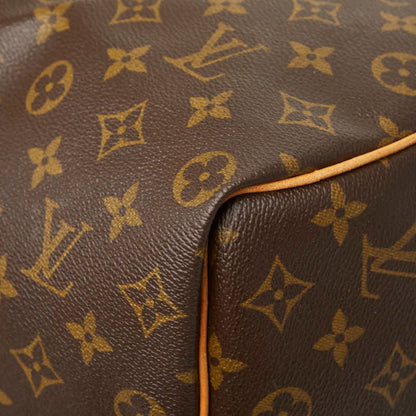 Louis Vuitton Monogram Keepall 50 Boston Bag Brown Leather — view 5