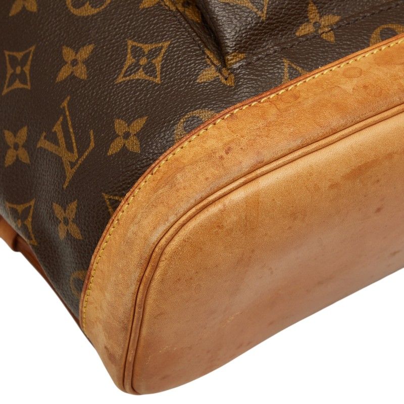 Louis Vuitton Monogram Montsouris GM Backpack Brown Leather — view 5
