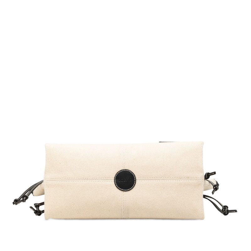Loewe Anagram Tote Natural Black Canvas Leather — view 3