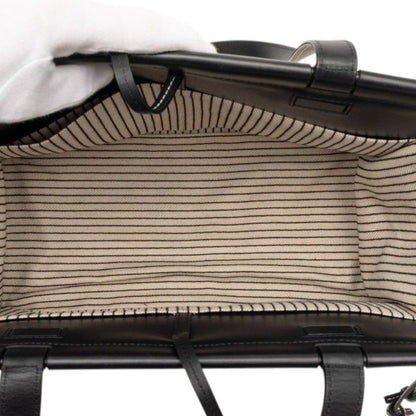 Loewe Anagram Tote Natural Black Canvas Leather — view 4