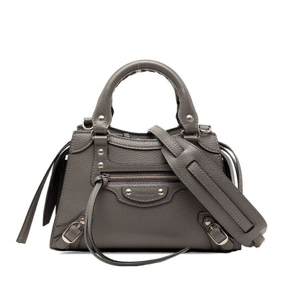 Balenciaga Neoclassic City Mini 2-Way Shoulder Bag Gray Leather