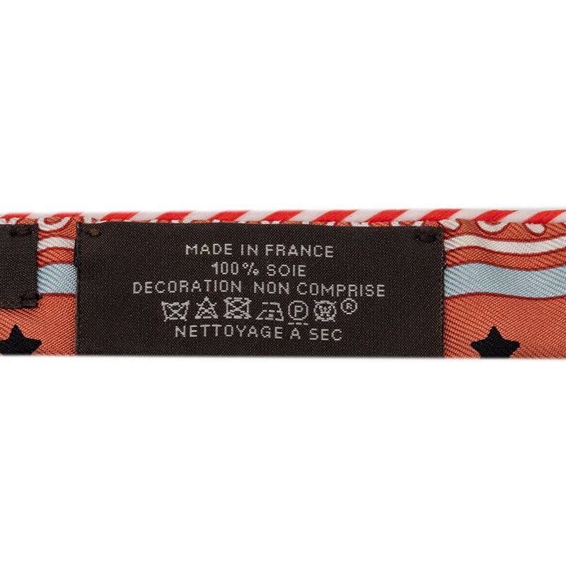 Hermes Tall Paris Station Scarf Orange Multicolor Silk — view 4
