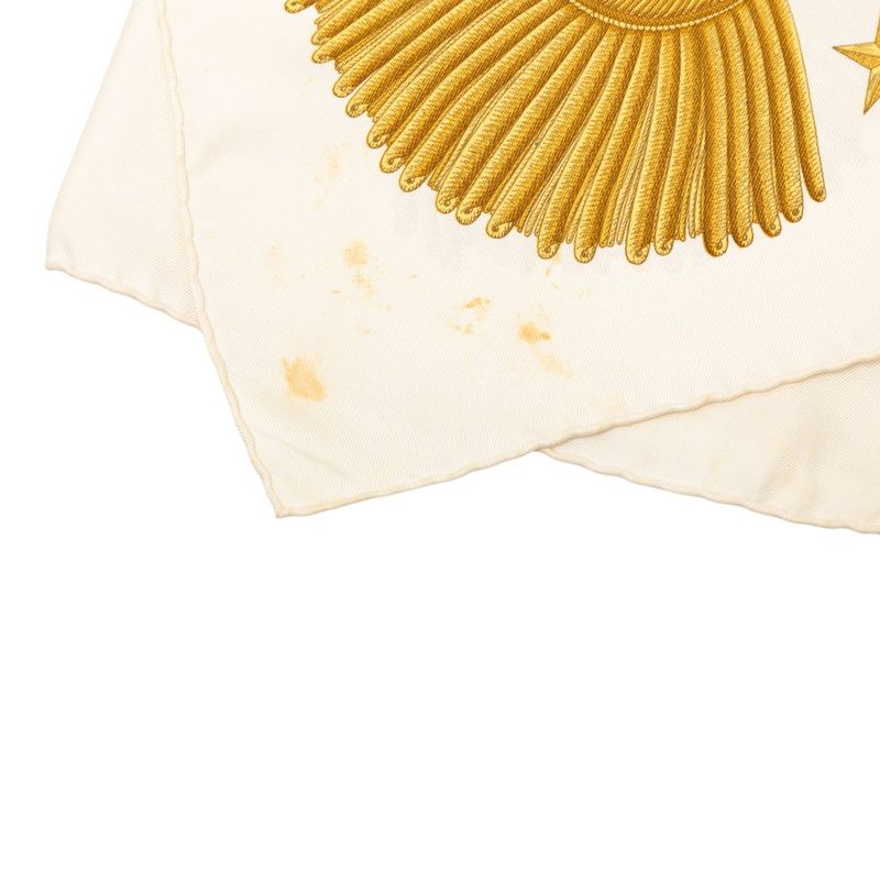 Hermes Carre 90 Poste Et Cavalerie Saber Decorative Bag Scarf Beige White — view 5