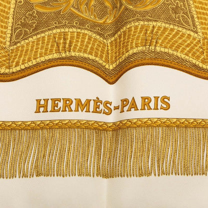 Hermes Carre 90 Poste Et Cavalerie Saber Decorative Bag Scarf Beige White — view 7