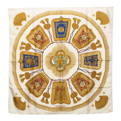Hermes Carre 90 Poste Et Cavalerie Saber Decorative Bag Scarf Beige White