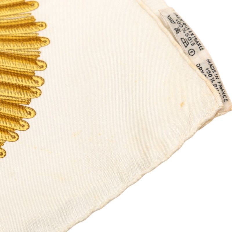Hermes Carre 90 Poste Et Cavalerie Saber Decorative Bag Scarf Beige White — view 6