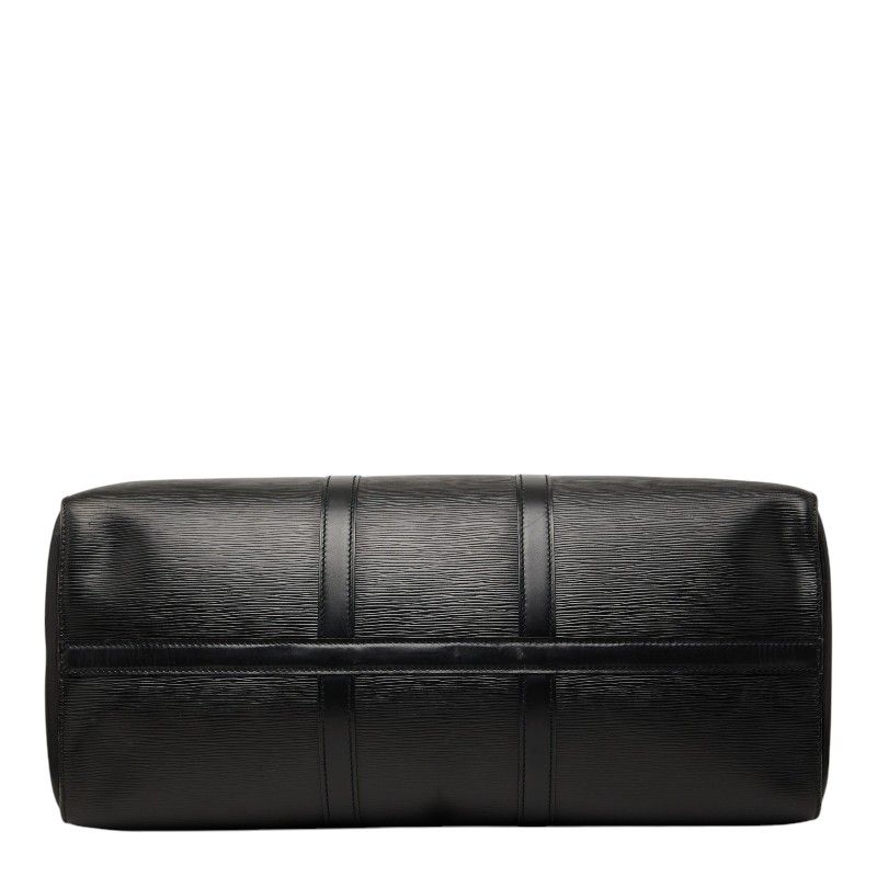 Louis Vuitton Epi Keepall 50 Boston Bag Noir Black Leather — view 3