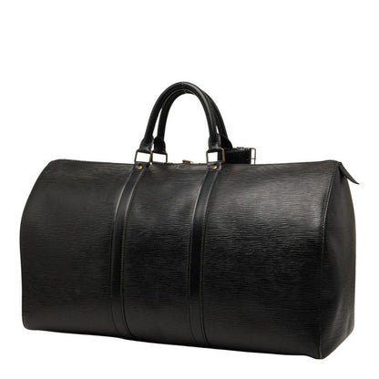 Louis Vuitton Epi Keepall 50 Boston Bag Noir Black Leather — view 2