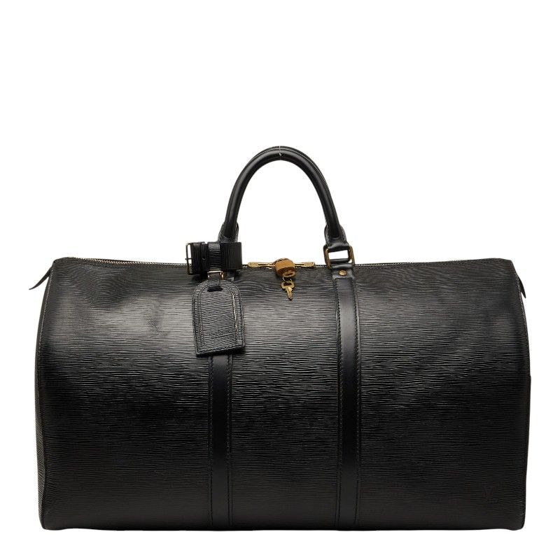 Louis Vuitton Epi Keepall 50 Boston Bag Noir Black Leather