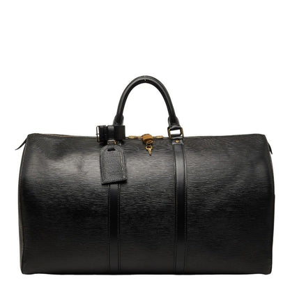 Louis Vuitton Epi Keepall 50 Boston Bag Noir Black Leather
