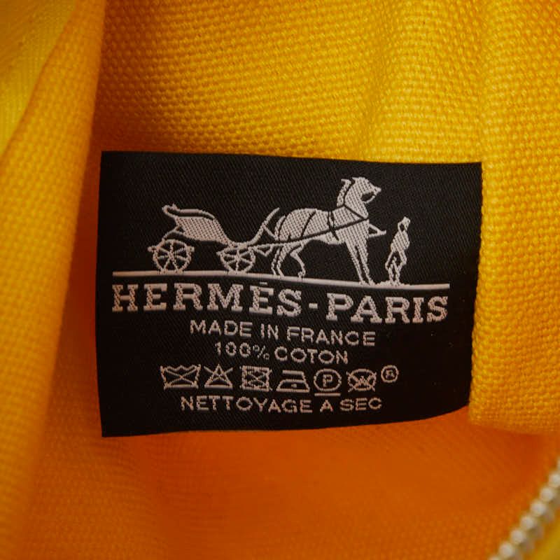Hermes Yachting PM Pouch Case Yellow Cotton — view 7